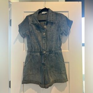Bluivy Denim Short-Sleeve Romper